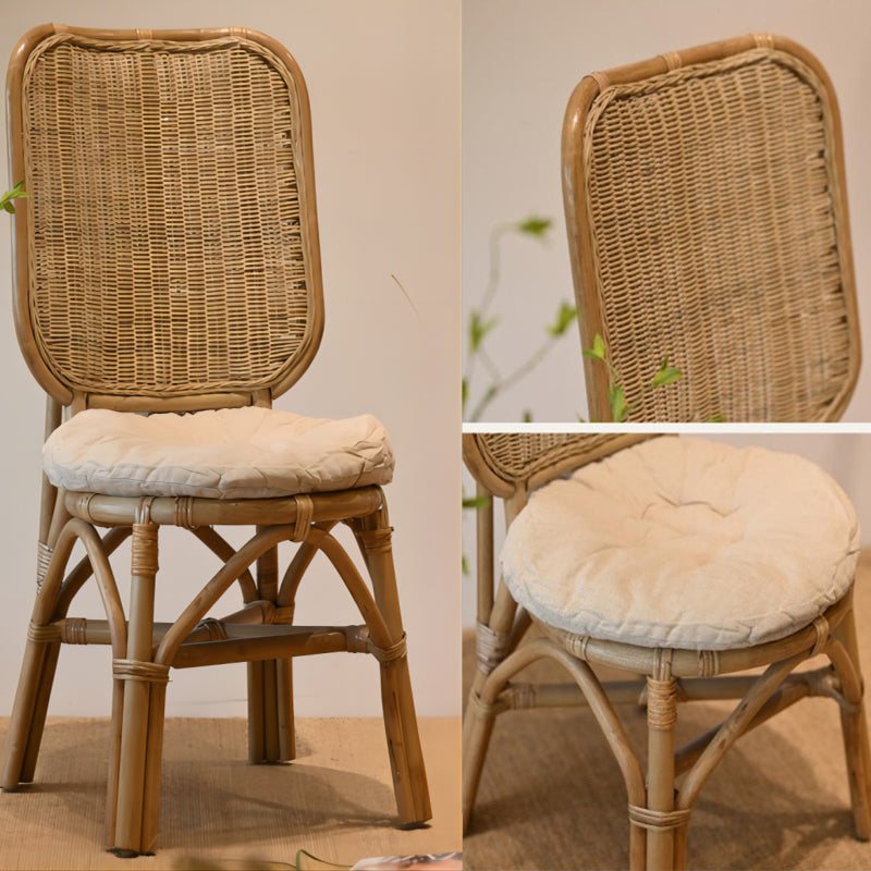 Zenyara Rattan Woven Bamboo Chair, Old-fashioned Single Chair