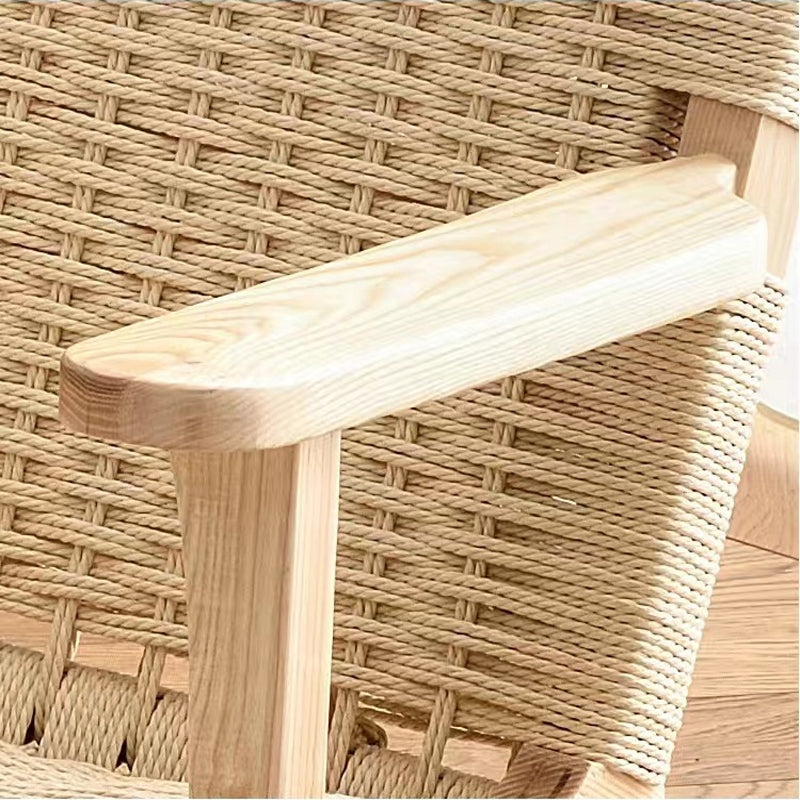 Zenyara Rope Woven Casual Chair, Personalized And Creative Small Chair
