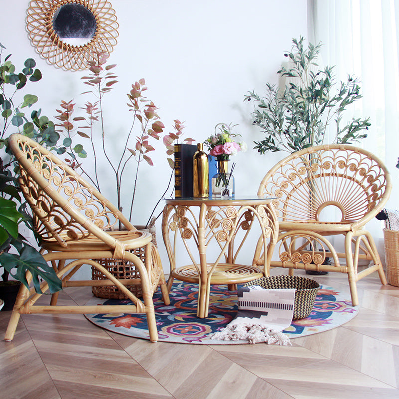 Zenyara Phoenix Chair made of rattan , Natural Rattan Weaving Home Office Chair