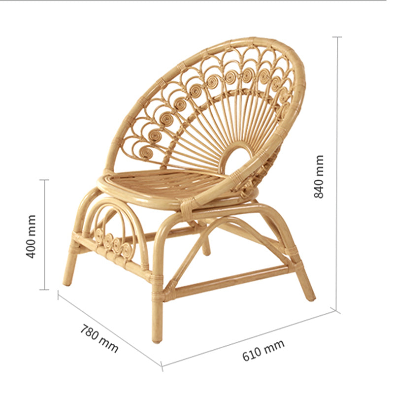 Zenyara Phoenix  Chair made of rattan ,  Natural Rattan Weaving Home Office Chair