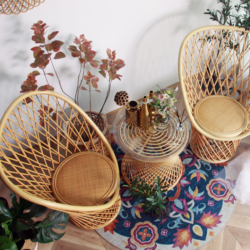 Zenyara Rattan Chair, Unique in Design, Fashionable and Minimalist, With a Backrest