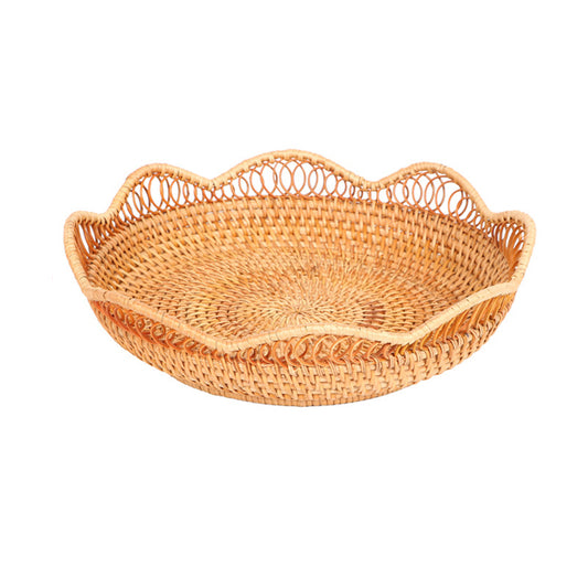 Zenyara Rattan Weaving Creative Fruit Plate, Storage Box