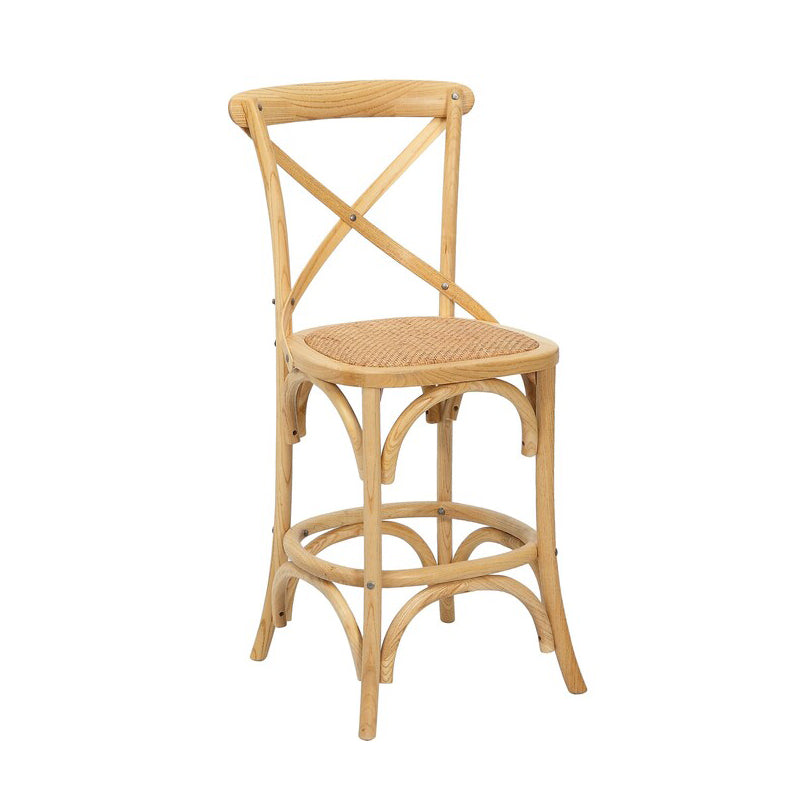 Zenyara natural wooden high stool