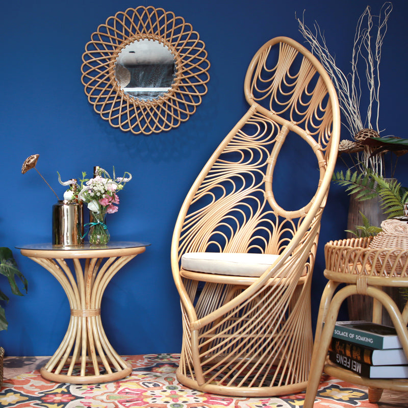 Zenyara Rattan Peacock Chair With Unique Design, Comfortable And Breathable Leisure Chair