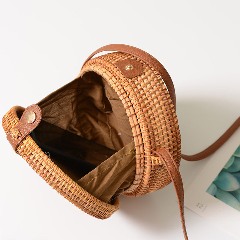 Zenyara Creative Rattan Bag, 100% Handmade