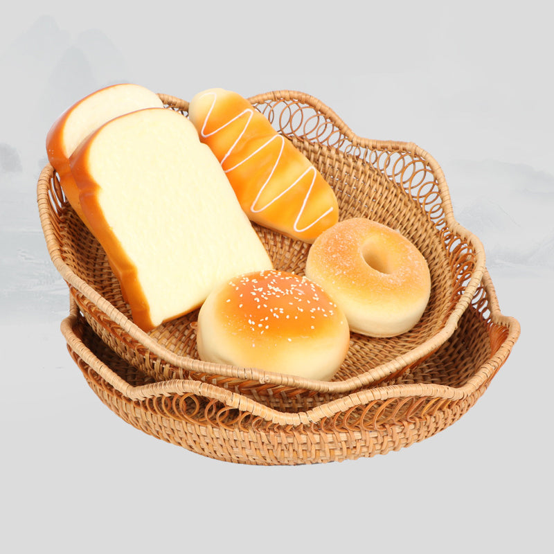 Zenyara Rattan Weaving Creative Fruit Plate, Storage Box