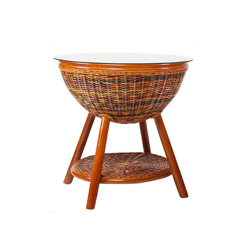 ZenyaraHome Rattan End Table,  Vintage Small Table