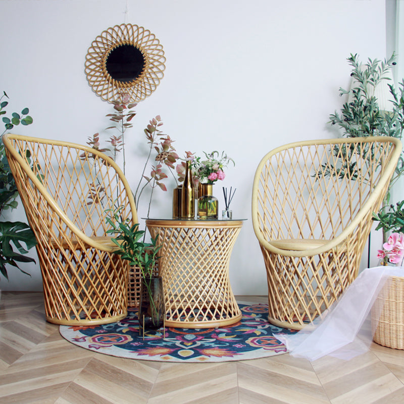 Zenyara Rattan Chair, Unique in Design, Fashionable and Minimalist, With a Backrest