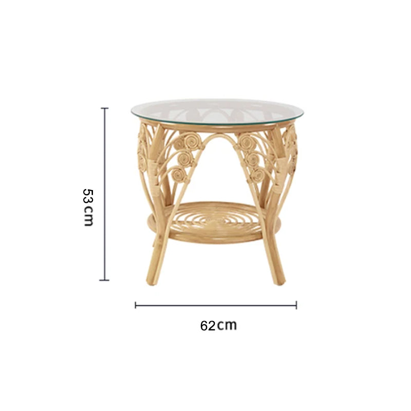 Zenyara Special Rattan Weaving Table, Tea Table