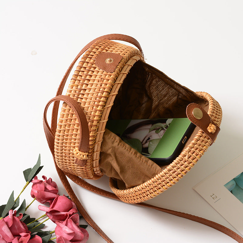 Zenyara Creative Rattan Bag, 100% Handmade