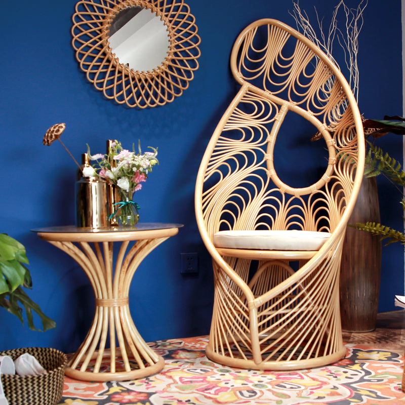 Zenyara Rattan Peacock Chair With Unique Design, Comfortable And Breathable Leisure Chair