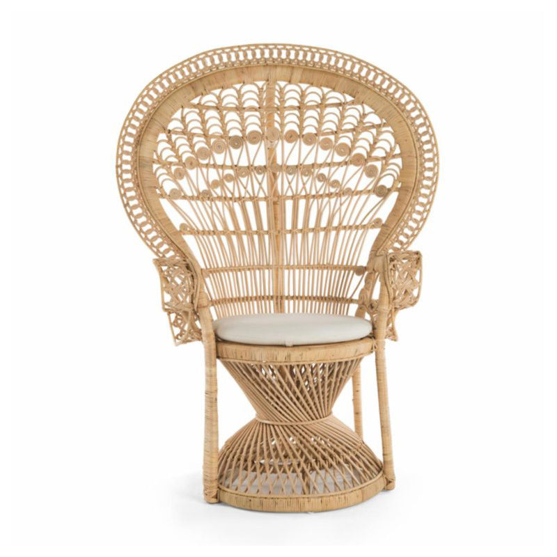 Emmanuelle Armchair In Natural Rattan,Phoenix Tail Chair