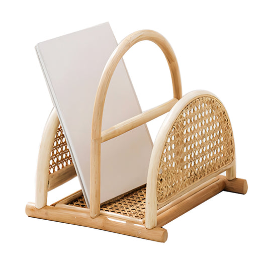 Zenyara Rattan Magazine Shelf Creative Bookshelf