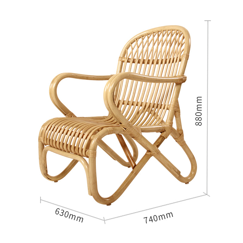 Zenyara Modern Simple Indoor and Outdoor Rattan Chair