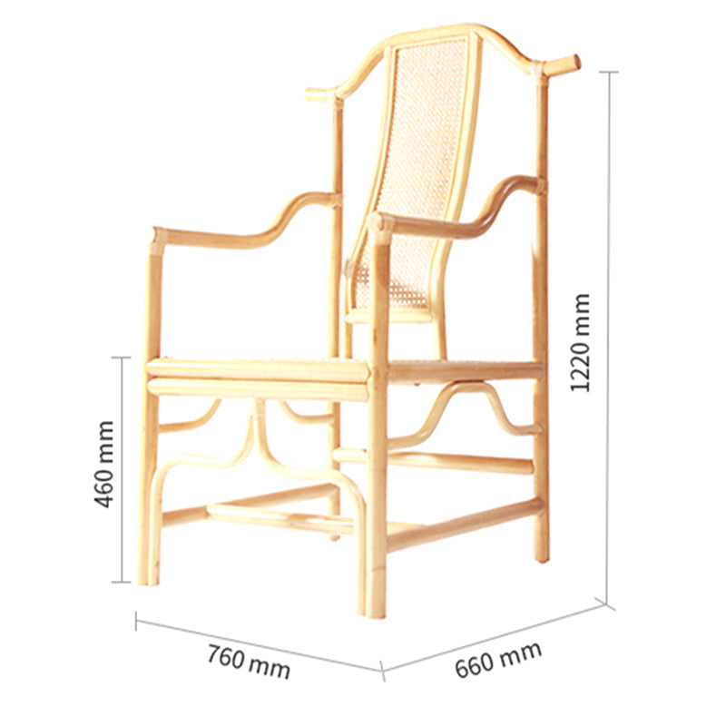 Zenyara Natural Rattan Chair for Home and Office Use