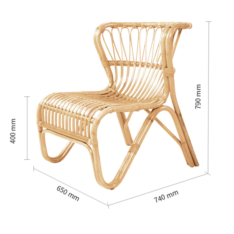 Zenyara Modern Simple Indoor and Outdoor Rattan Chair