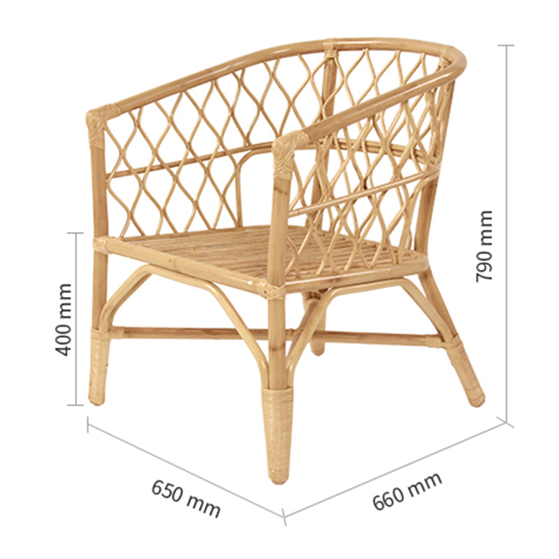 Zenyara  Rattan Chair,  Casual Backrest Chair