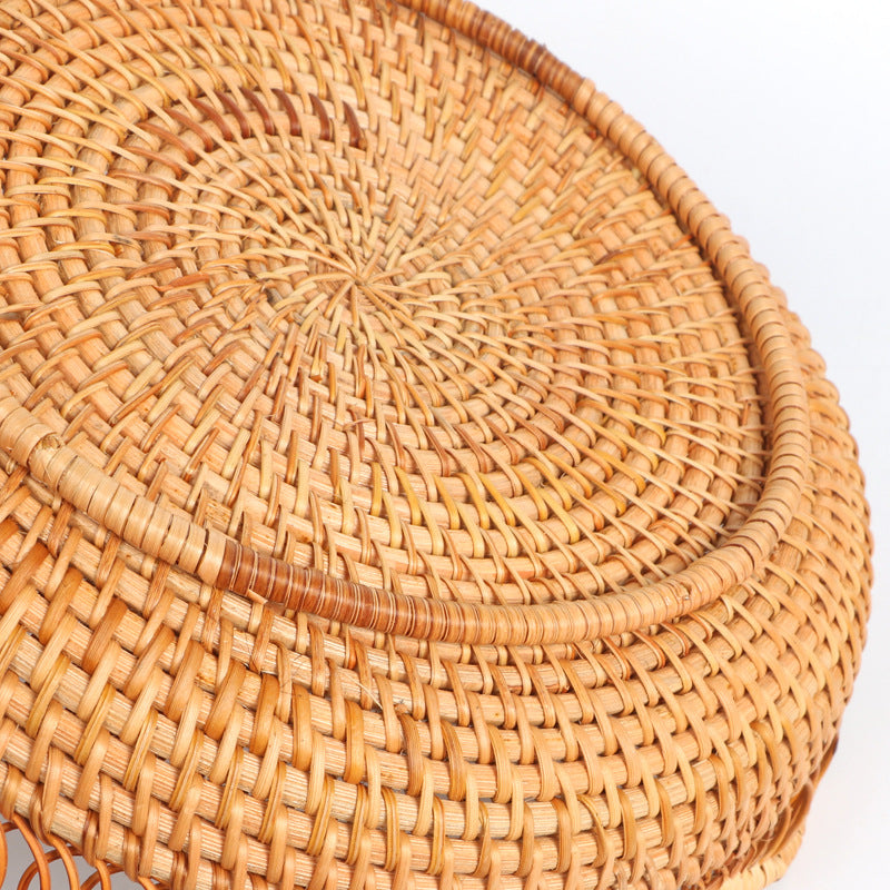 Zenyara Rattan Weaving Creative Fruit Plate, Storage Box