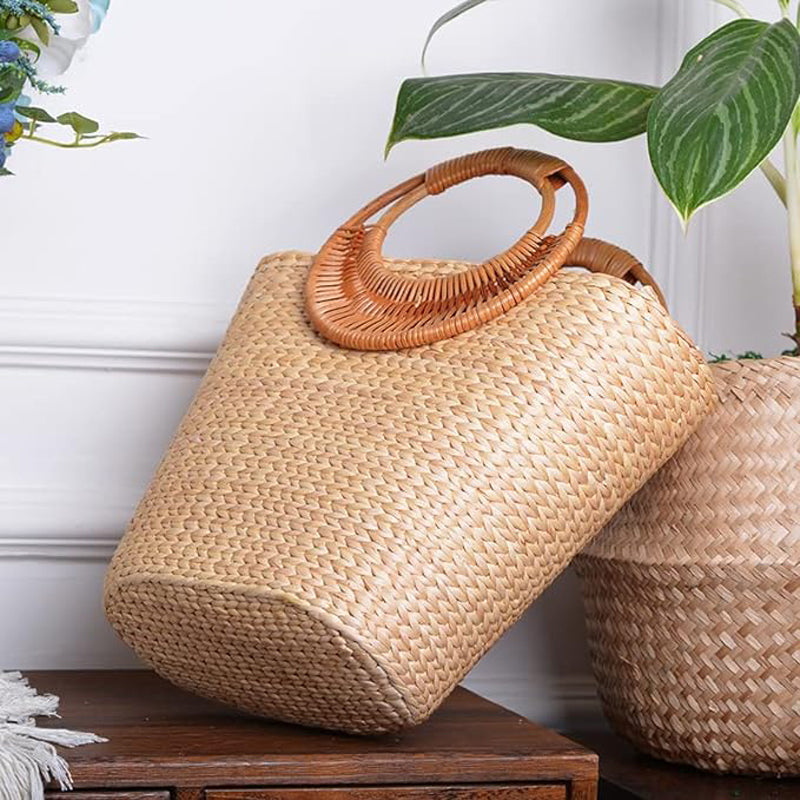 Zenyara Straw Woven Fashion High Beauty Handbag