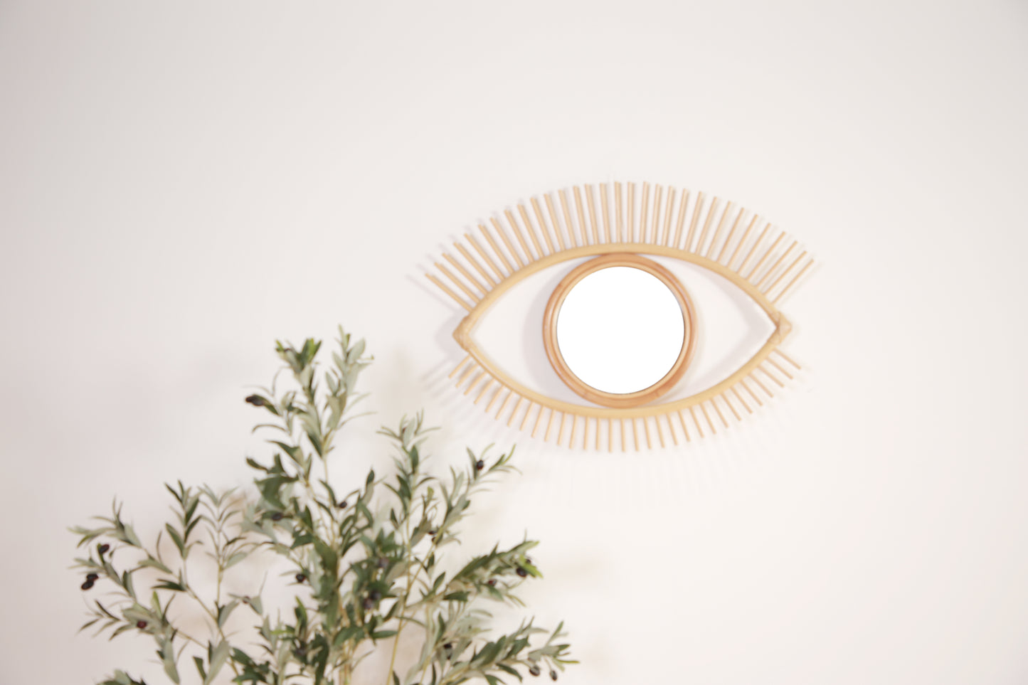 Zenyara Eye Design Creative Rattan Mirror