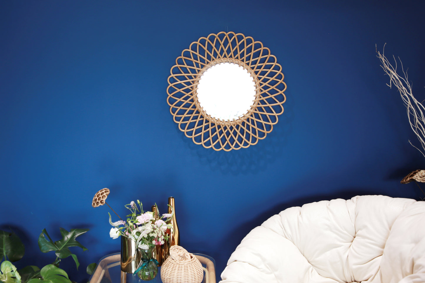 Zenyara Fashion Design Rattan Mirror