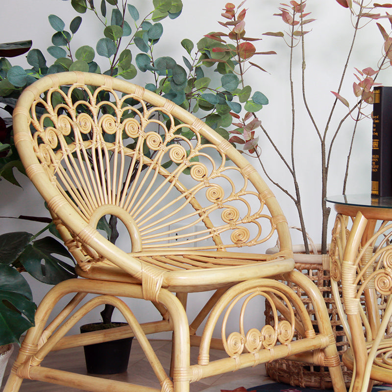 Zenyara Phoenix  Chair made of rattan ,  Natural Rattan Weaving Home Office Chair