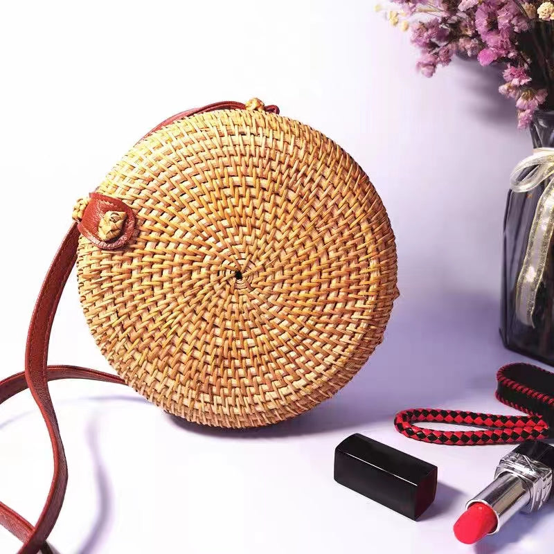 Zenyara Creative Rattan Bag, 100% Handmade