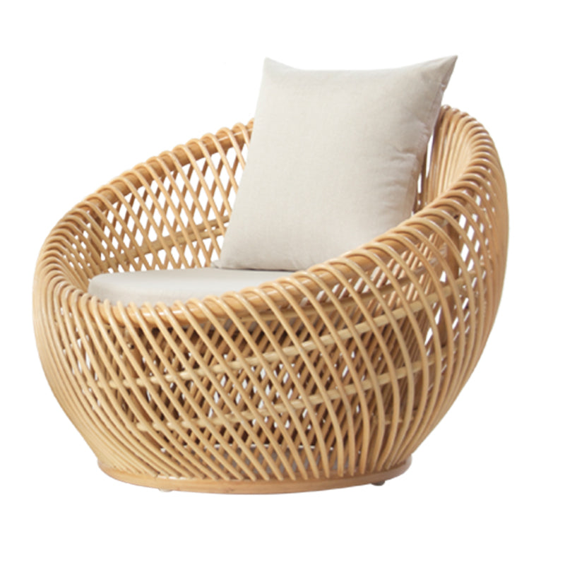 Zenyara Rattan Chair, Shell Shaped, Minimalist Style Chair