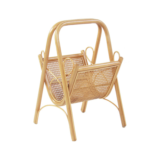 Zenyara Rattan Magazine Rack Creative Storage Shelf